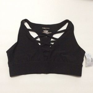 Maurices Black Strappy Bralette